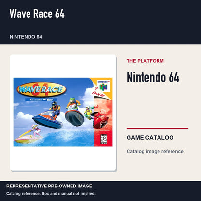Representative pre-owned Wave Race 64 (Nintendo 64), platform product layout.