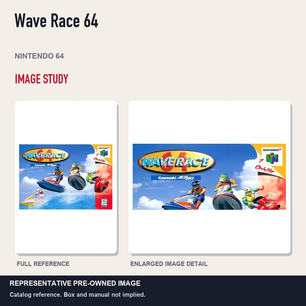 Representative pre-owned Wave Race 64 (Nintendo 64), full image and detail.