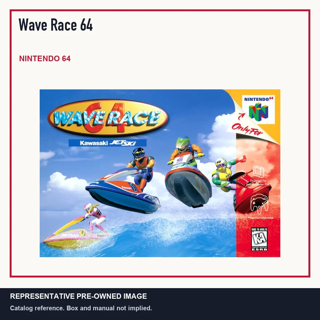 Representative pre-owned Wave Race 64 (Nintendo 64), minimal product layout.