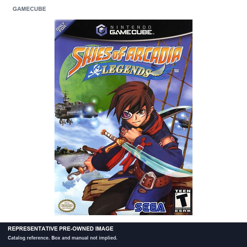 Representative pre-owned Skies of Arcadia Legends (GameCube), white product reference.