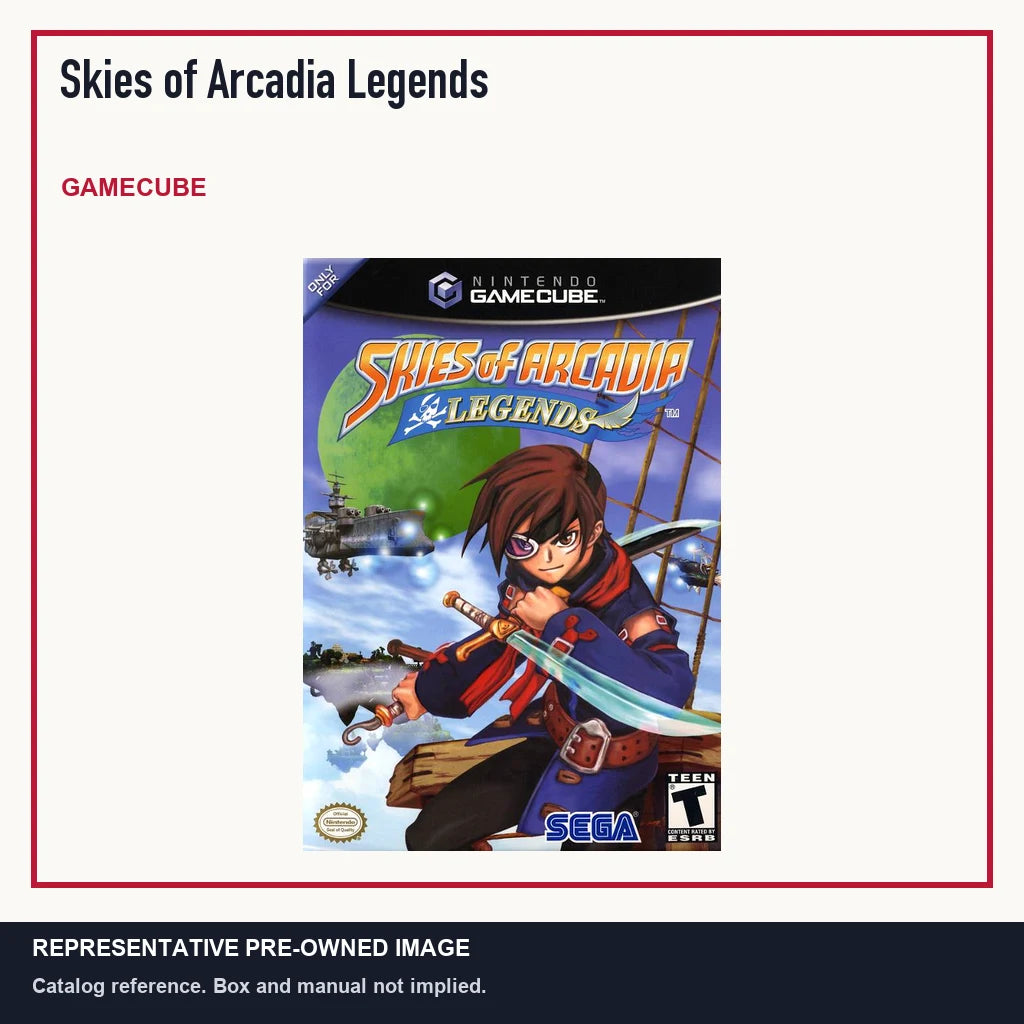 Representative pre-owned Skies of Arcadia Legends (GameCube), minimal product layout.