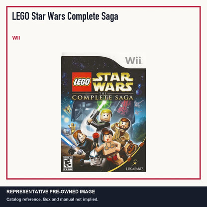 Representative pre-owned LEGO Star Wars Complete Saga (Wii), minimal product layout.