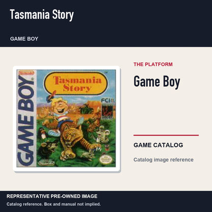 Representative pre-owned Tasmania Story (Game Boy), platform product layout.