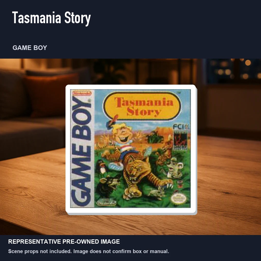 Representative pre-owned Tasmania Story (Game Boy), product image in a styled room scene.