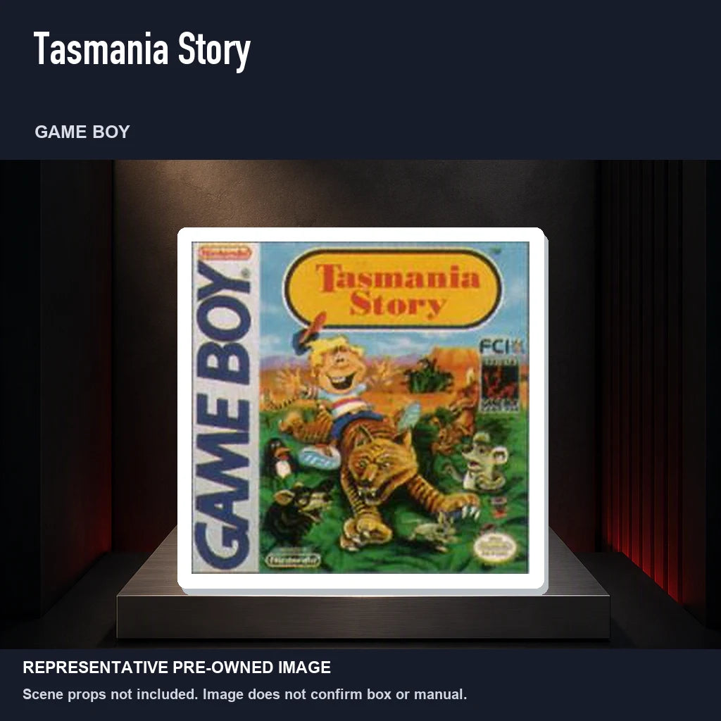 Representative pre-owned Tasmania Story (Game Boy), product image on a display panel.