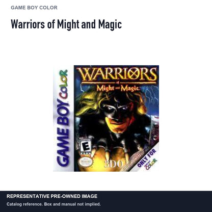 Representative pre-owned Warriors of Might and Magic (Game Boy Color), white product reference.