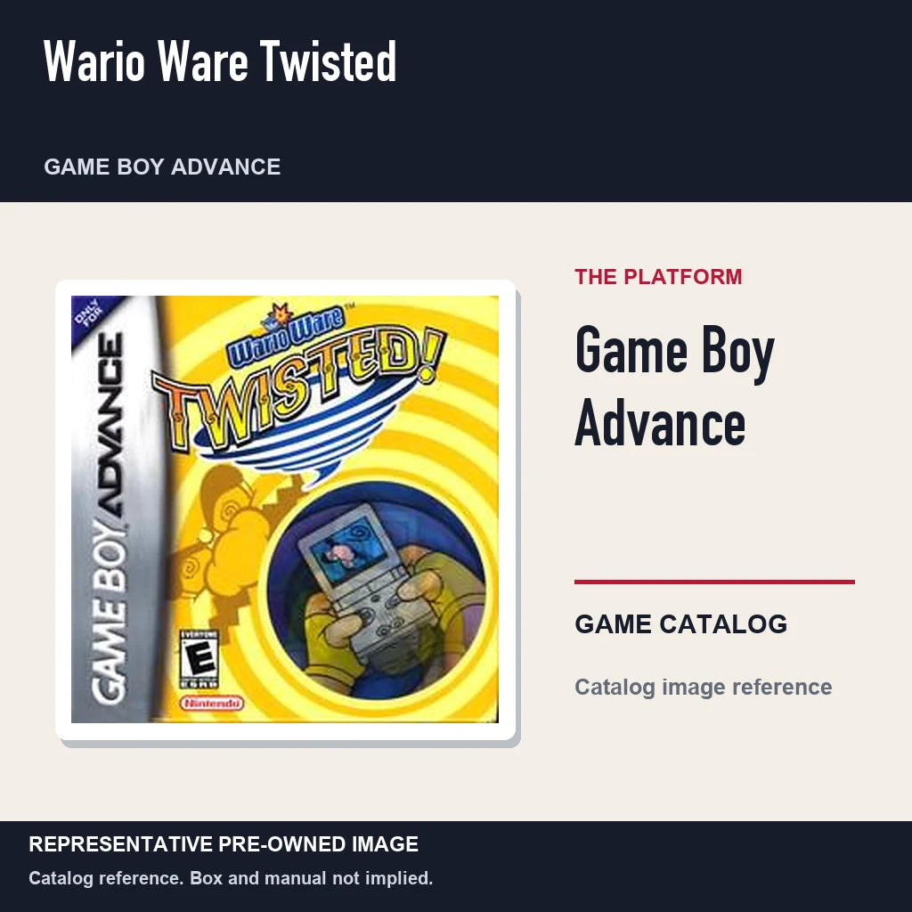 Representative pre-owned Wario Ware Twisted (Game Boy Advance), platform product layout.