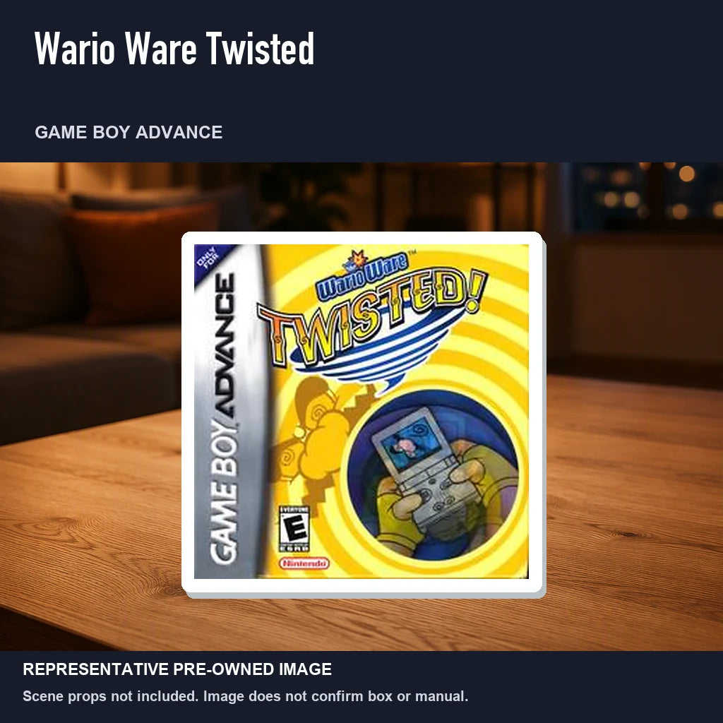 Representative pre-owned Wario Ware Twisted (Game Boy Advance), product image in a styled room scene.