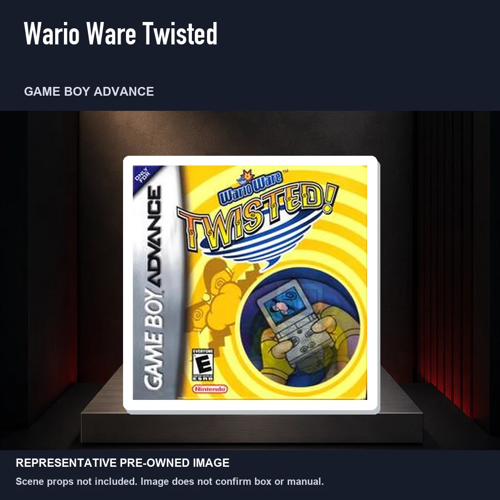 Representative pre-owned Wario Ware Twisted (Game Boy Advance), product image on a display panel.