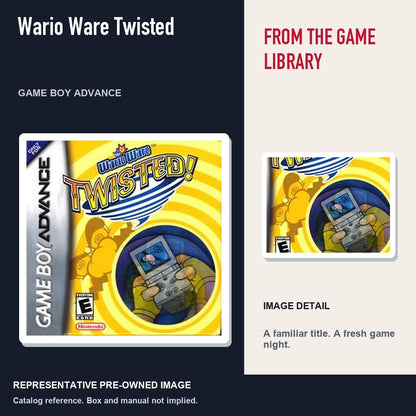 Representative pre-owned Wario Ware Twisted (Game Boy Advance), editorial image and detail.