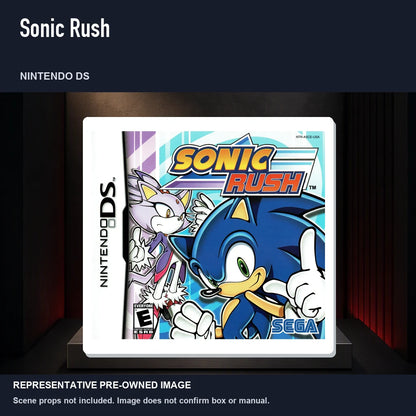 Representative pre-owned Sonic Rush (Nintendo DS), product image on a display panel.