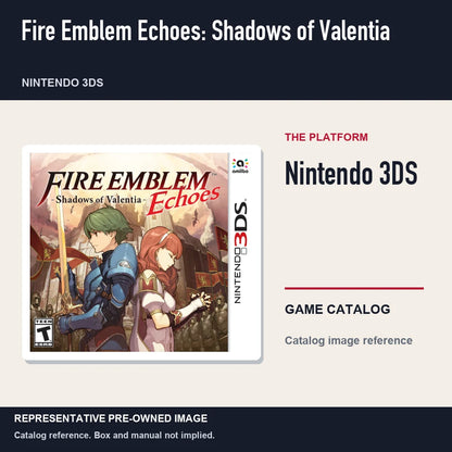 Representative pre-owned Fire Emblem Echoes: Shadows of Valentia (Nintendo 3DS), platform product layout.