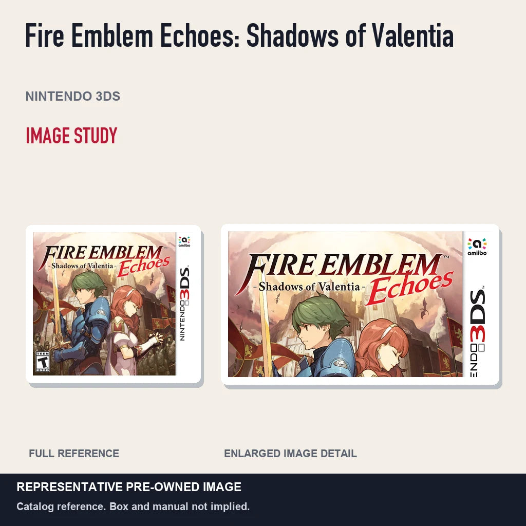 Representative pre-owned Fire Emblem Echoes: Shadows of Valentia (Nintendo 3DS), full image and detail.