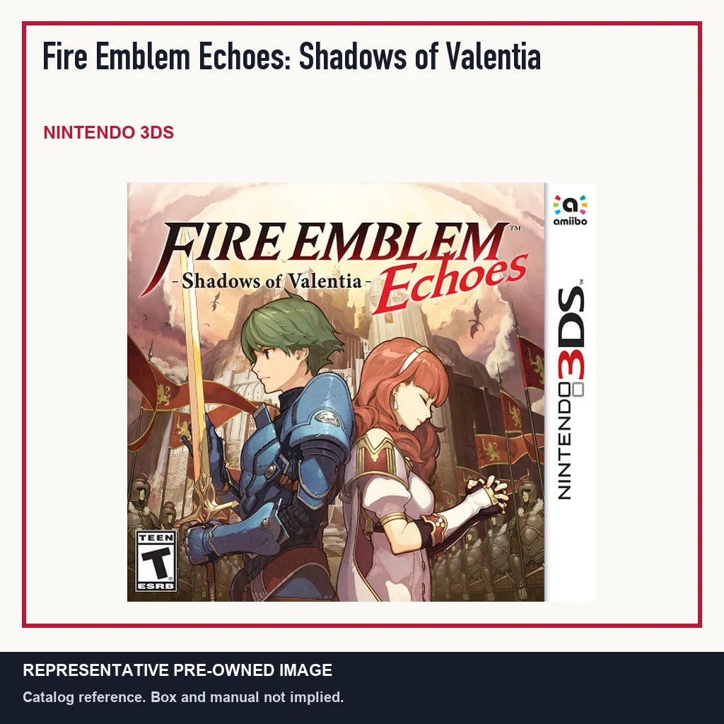 Representative pre-owned Fire Emblem Echoes: Shadows of Valentia (Nintendo 3DS), minimal product layout.