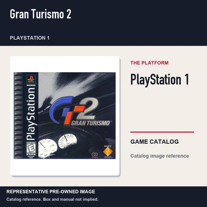 Representative pre-owned Gran Turismo 2 (PlayStation 1), platform product layout.