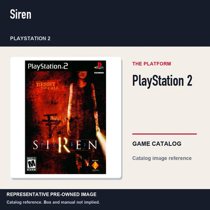 Representative pre-owned Siren (PlayStation 2), platform product layout.