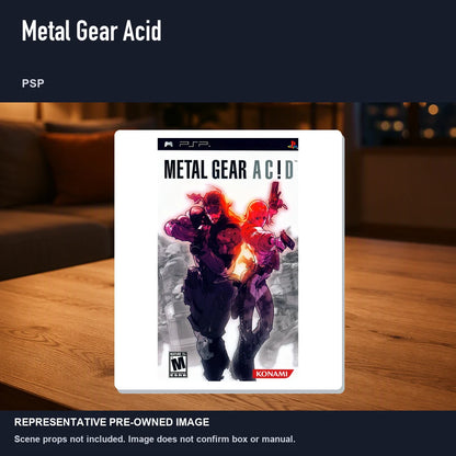 Representative pre-owned Metal Gear Acid (PSP), product image in a styled room scene.
