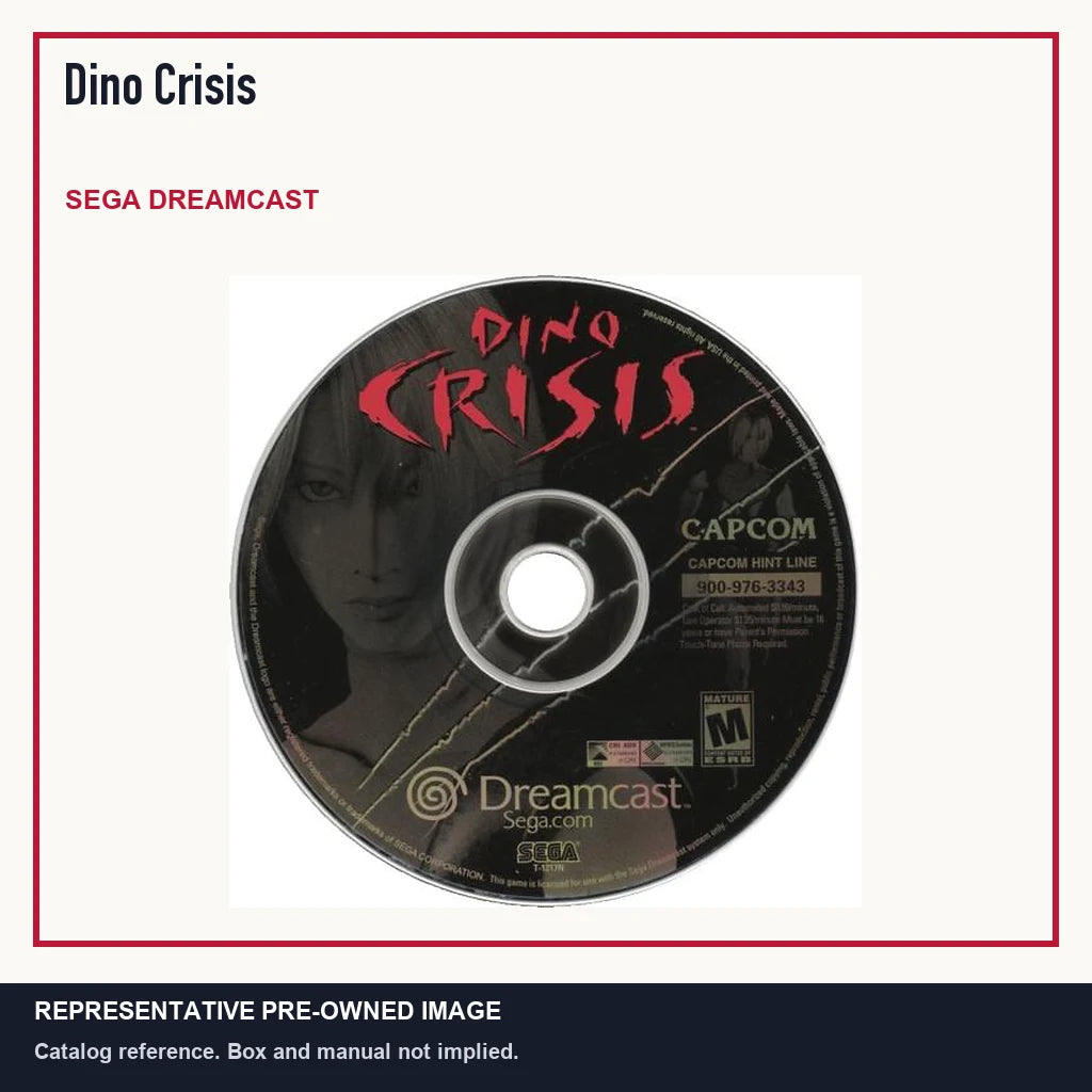 Representative pre-owned Dino Crisis (Sega Dreamcast), minimal product layout.