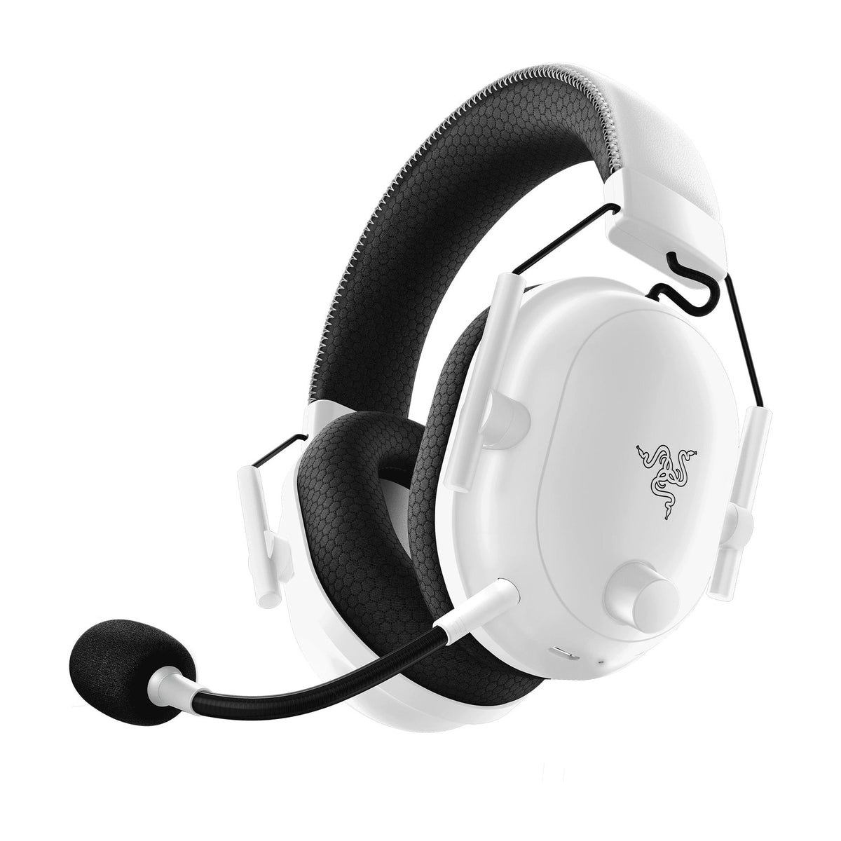 Razer BlackShark V2 Pro Wireless Esports Gaming Headset (2023) - White, front view on a white background