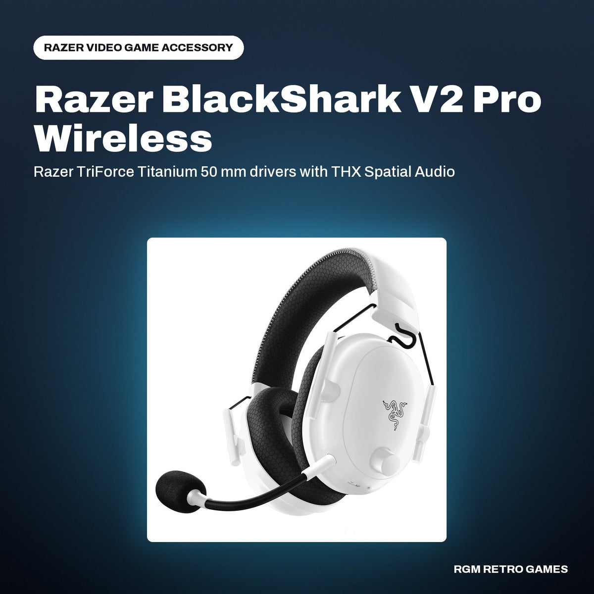 Razer BlackShark V2 Pro Wireless Esports Gaming Headset (2023) - White in a Razer color scene