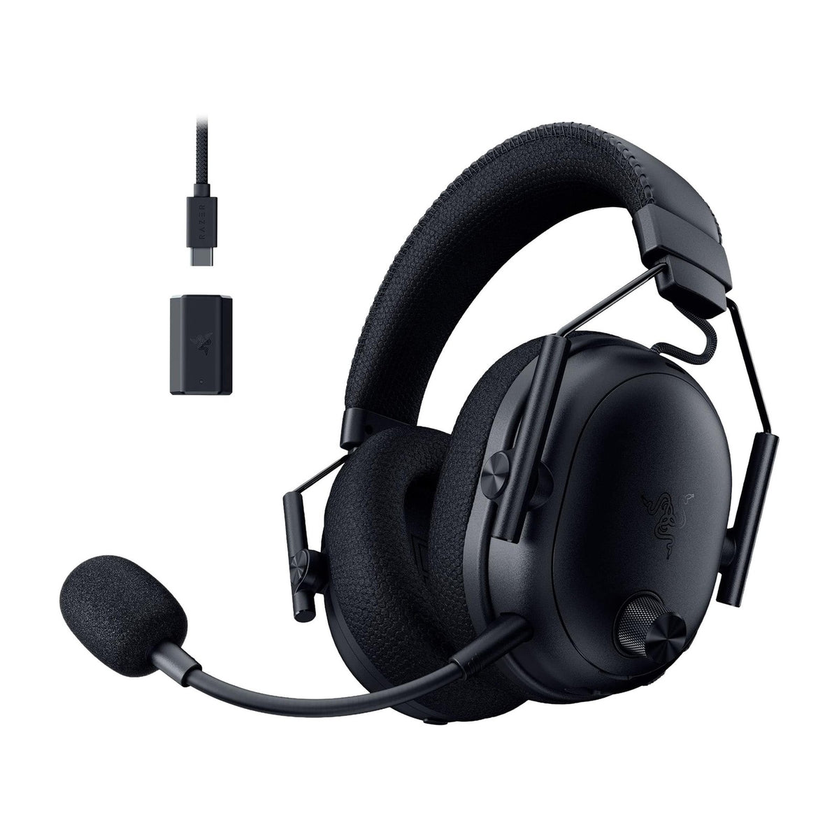 Razer BlackShark V3 Pro Wireless ANC Esports Gaming Headset for PC - Black, front view on a white background
