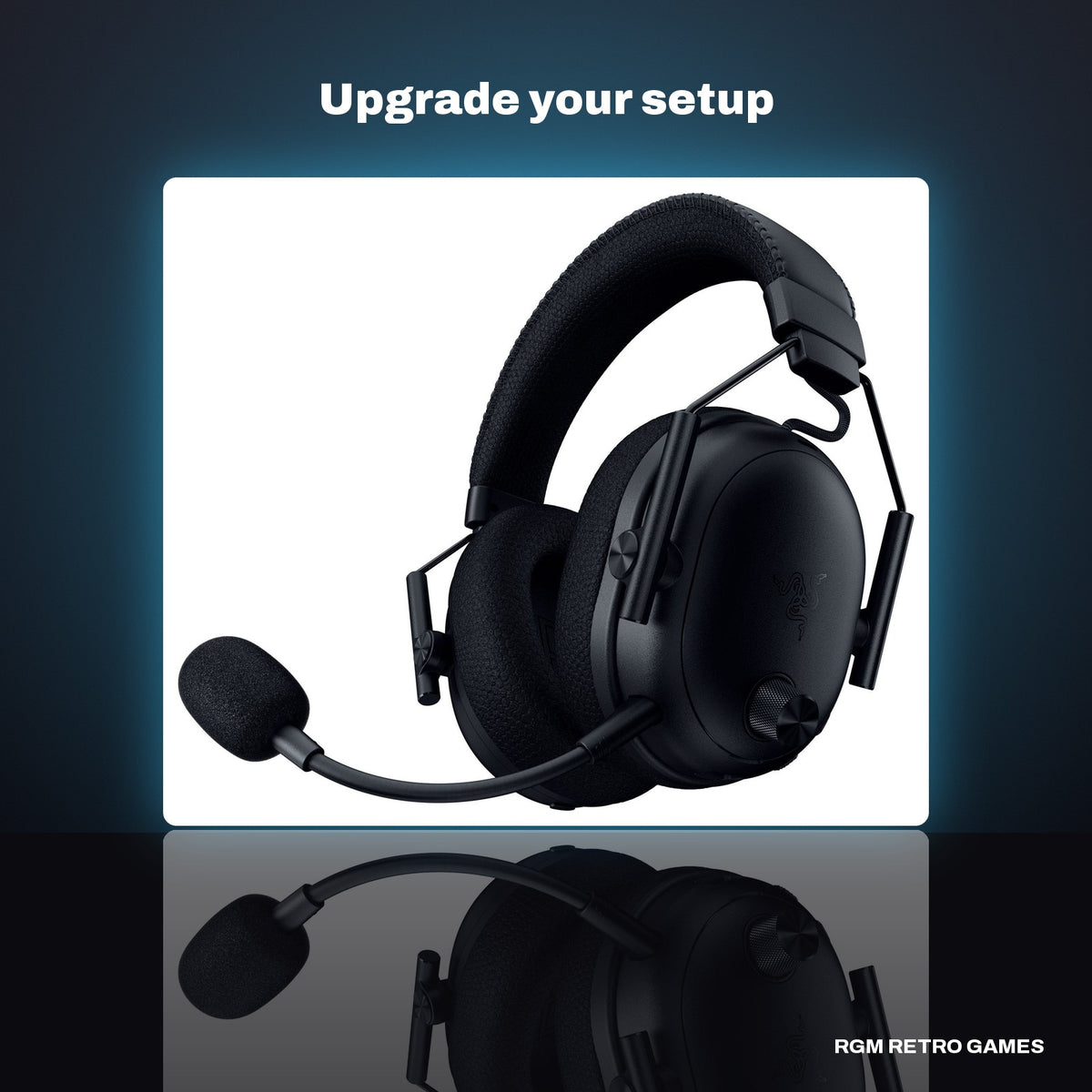 Razer BlackShark V3 Pro Wireless ANC Esports Gaming Headset for PC - Black in a dark studio setting