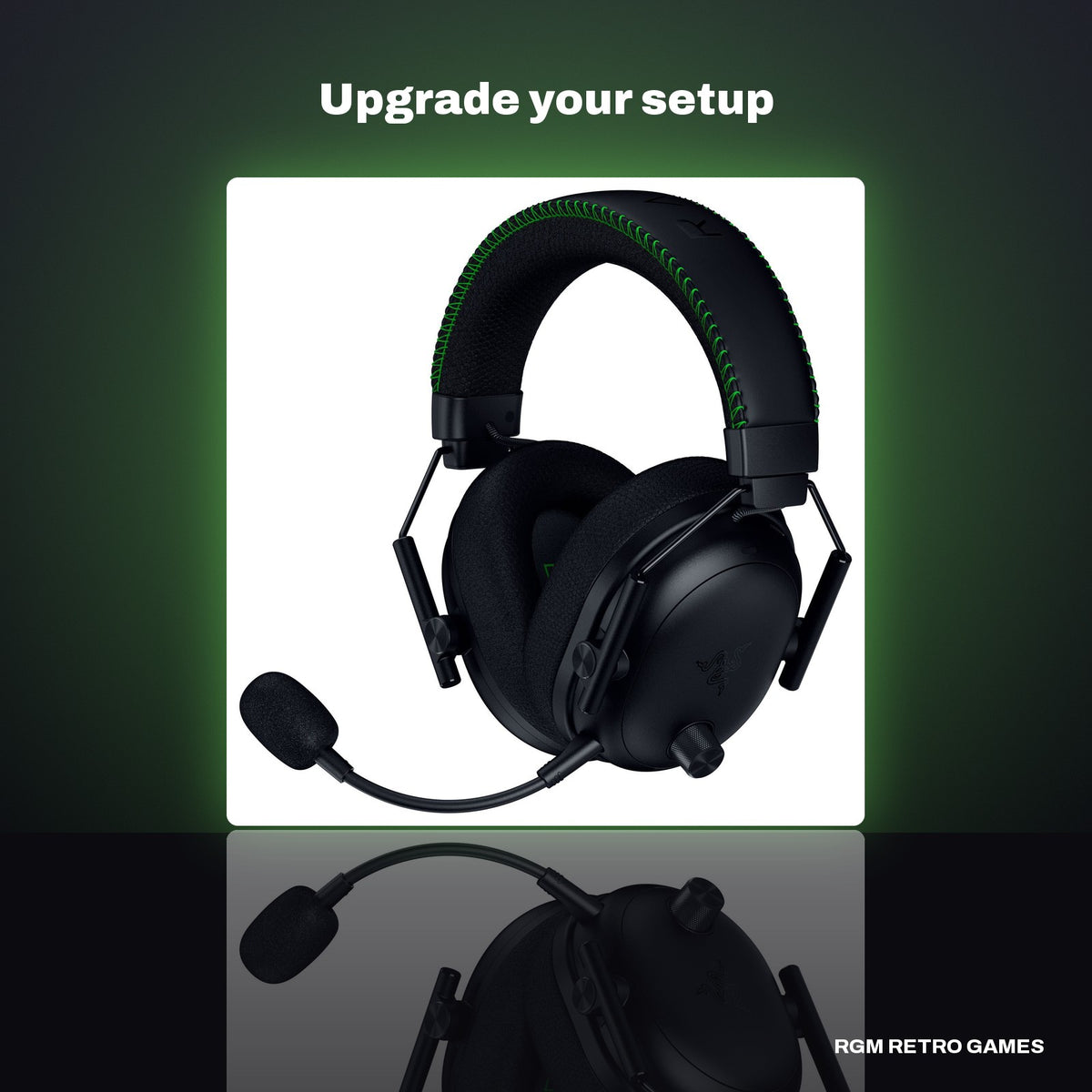 Razer BlackShark V3 Pro Wireless ANC Esports Gaming Headset for Xbox - Black in a dark studio setting