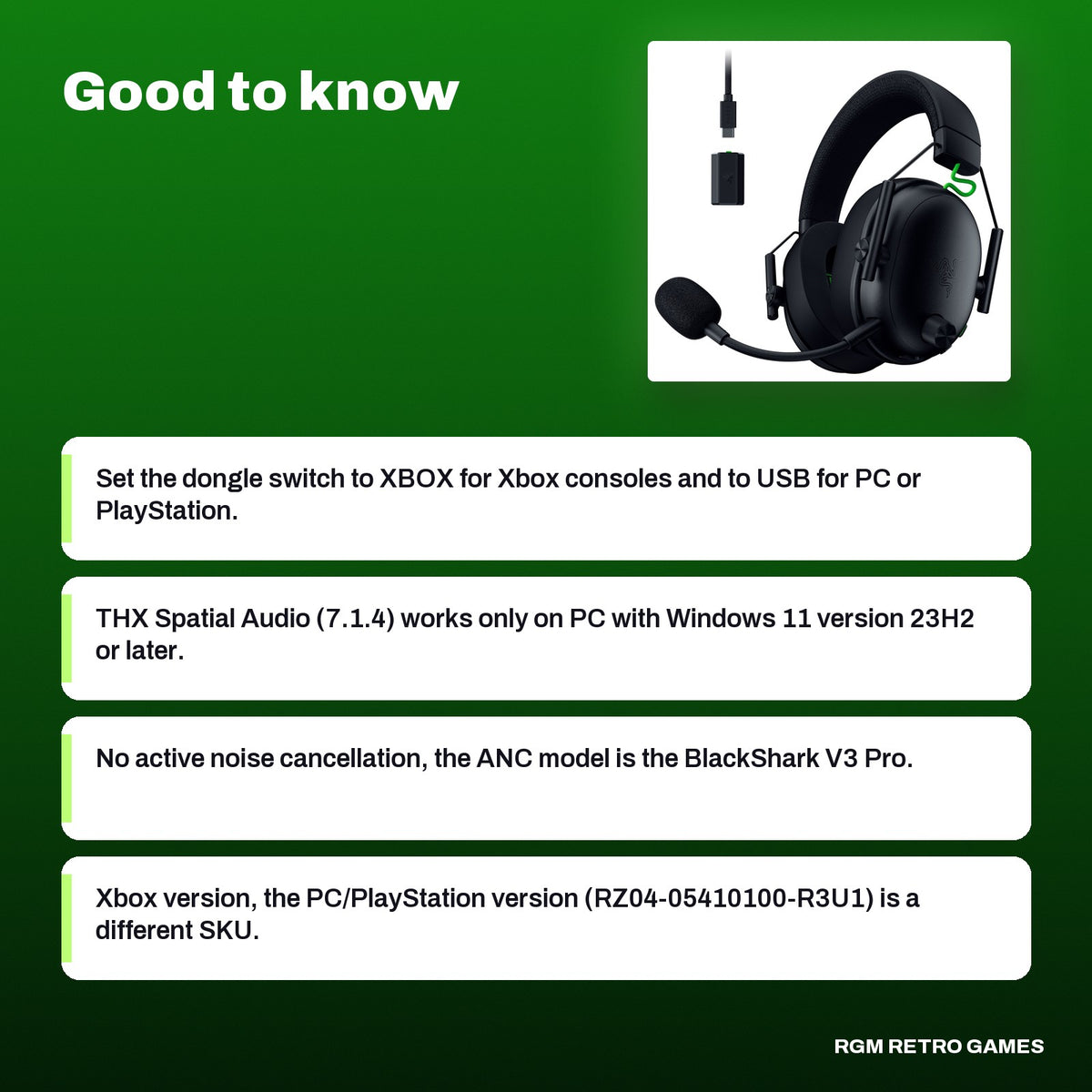 Razer BlackShark V3 Wireless Esports Gaming Headset for Xbox - Black, good to know before you buy