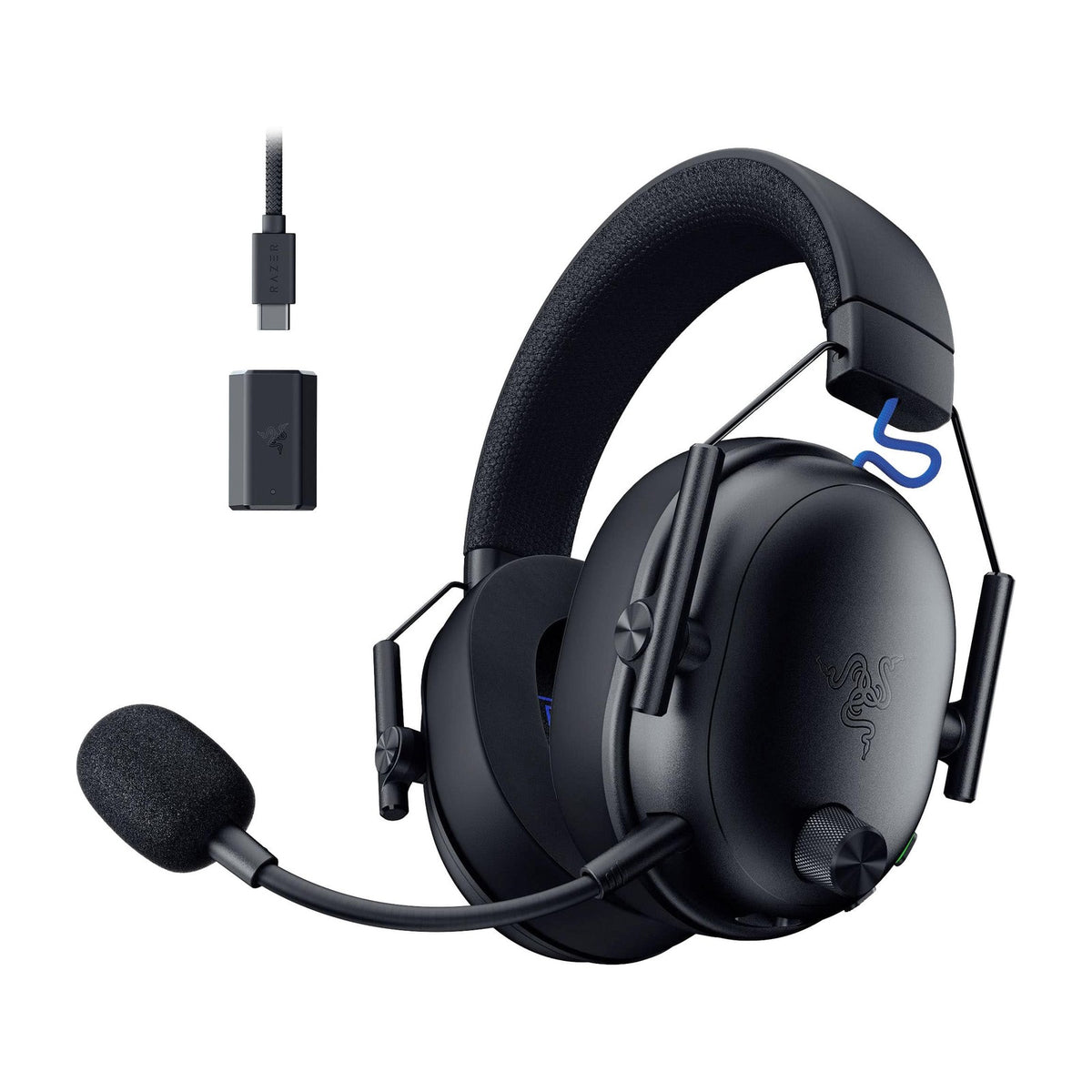 Razer BlackShark V3 Wireless Esports Headset for PlayStation - Black, front view on a white background