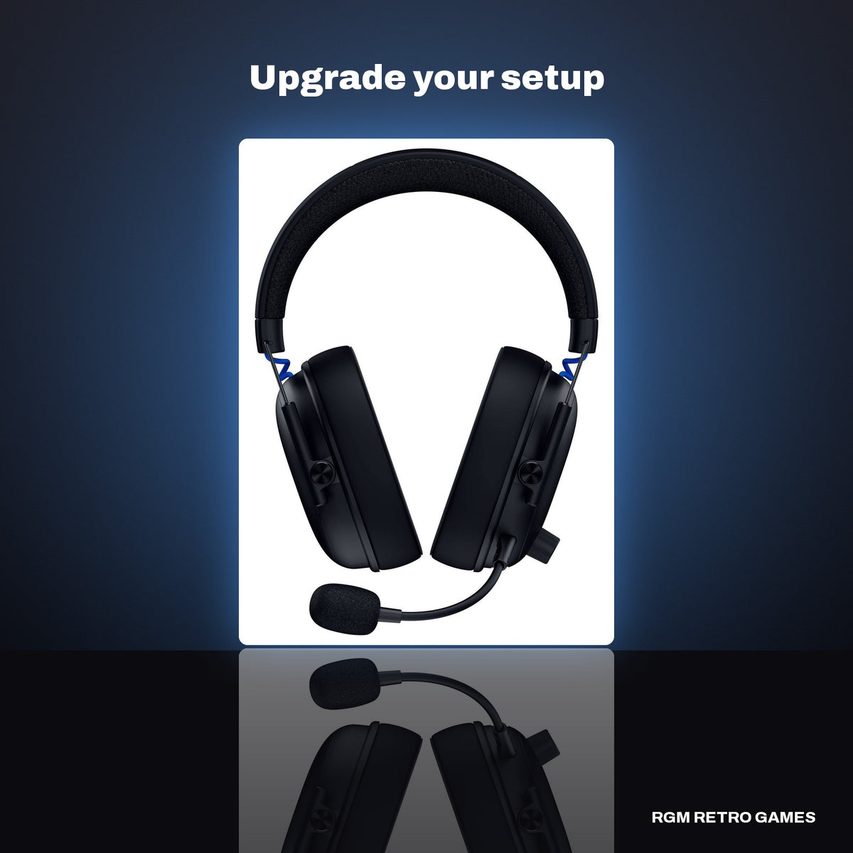 Razer BlackShark V3 Wireless Esports Headset for PlayStation - Black in a dark studio setting