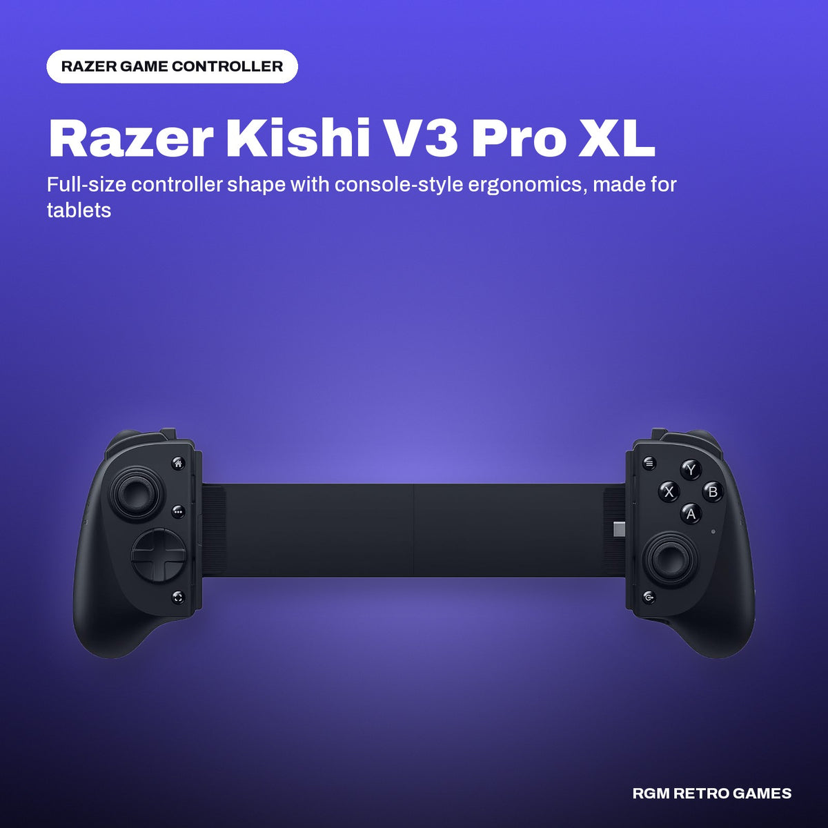 Razer Kishi V3 Pro XL Mobile Gaming Controller in a Razer color scene