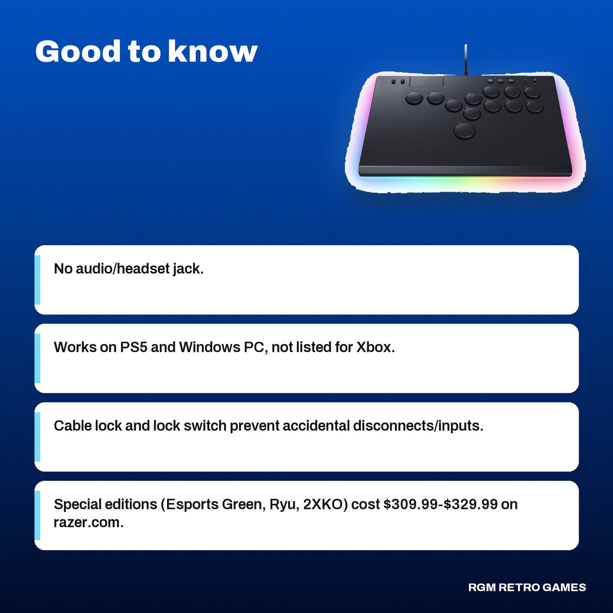 Razer Kitsune All-Button Optical Arcade Controller for PS5 and PC - Black, good to know before you buy