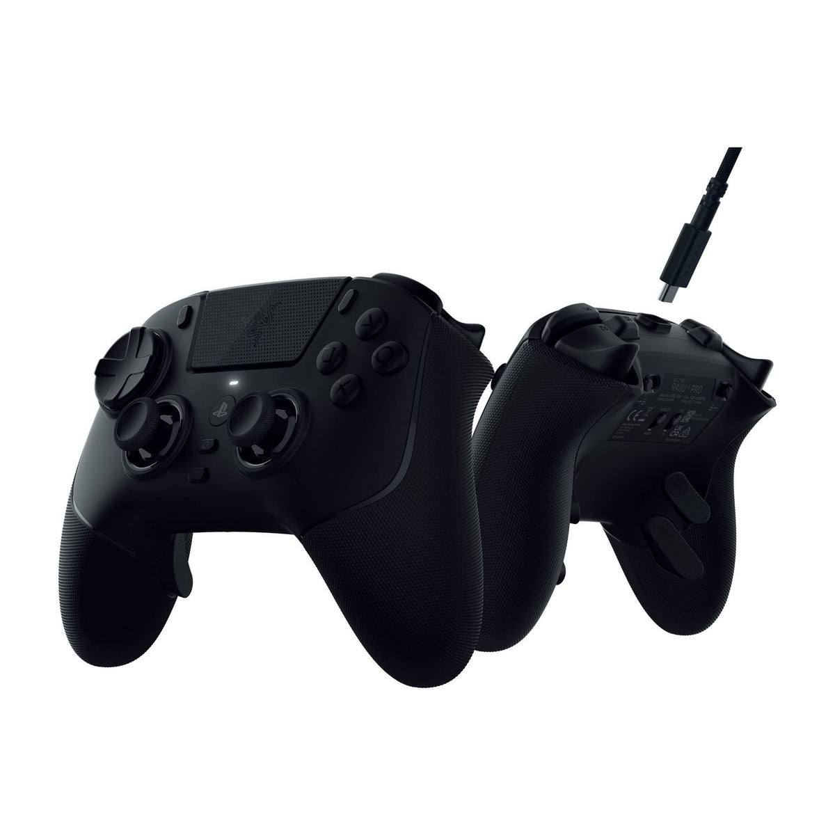 Razer Raiju V3 Pro Wireless Esports Controller for PS5 and PC (Black), front view on a white background