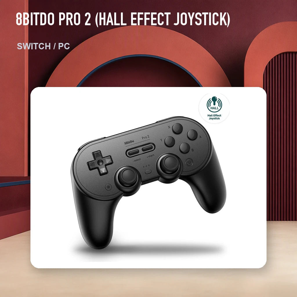 8BitDo Pro 2 (Hall Effect Joystick) in an RGM retro studio display