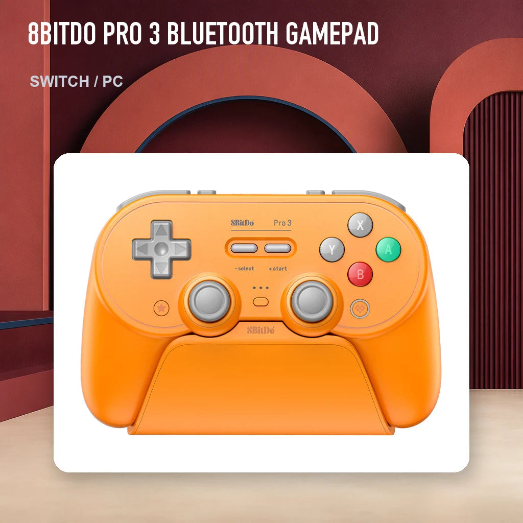 8BitDo Pro 3 Bluetooth Gamepad in an RGM retro studio display