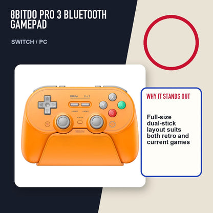 8BitDo Pro 3 Bluetooth Gamepad editorial feature layout