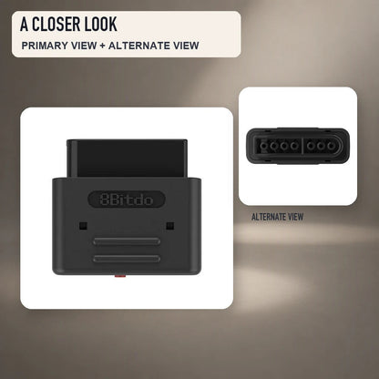 Primary and close detail views of 8BitDo Retro Receiver for SNES / SFC