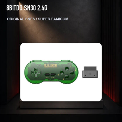 8BitDo SN30 2.4G on a collector display plinth