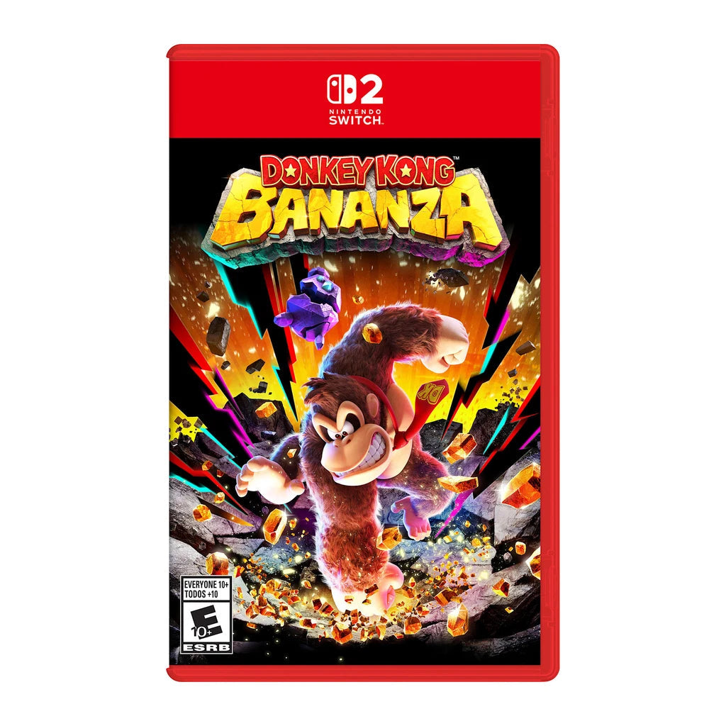 Donkey Kong Bananza physical Nintendo game cover on a white background
