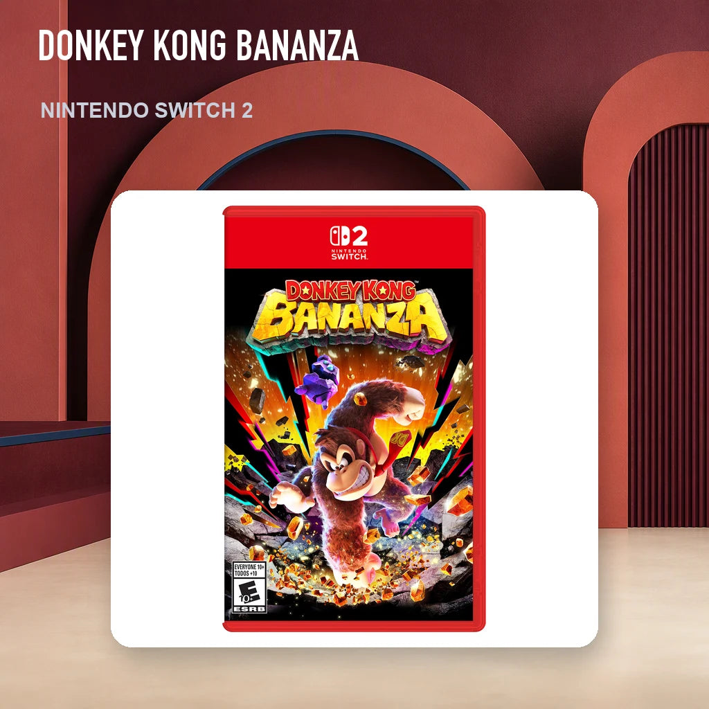 Donkey Kong Bananza physical game cover in an RGM retro display setting