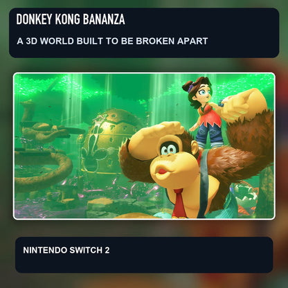 Donkey Kong Bananza scene illustrating a 3d world built to be broken apart