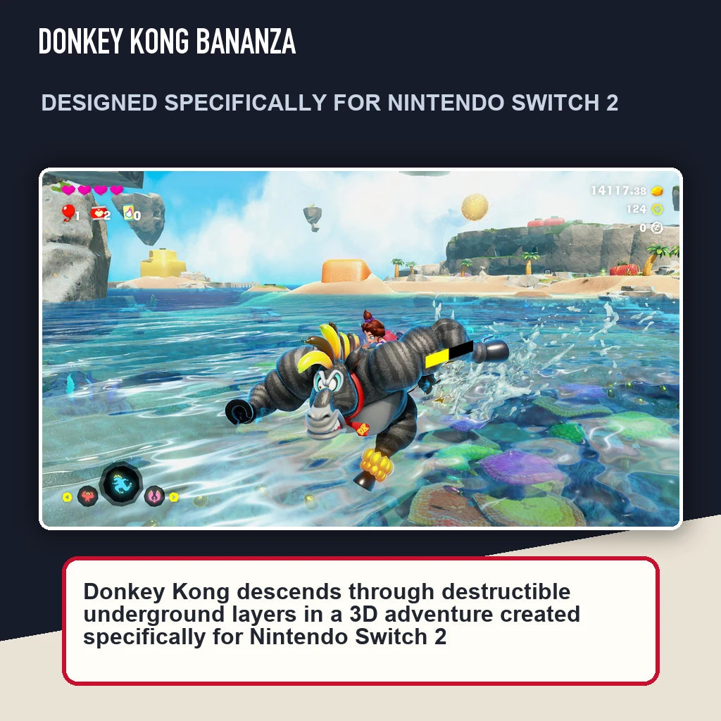 Donkey Kong Bananza scene highlighting designed specifically for nintendo switch 2