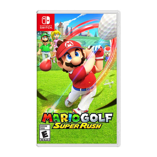 Mario Golf: Super Rush physical Nintendo game cover on a white background