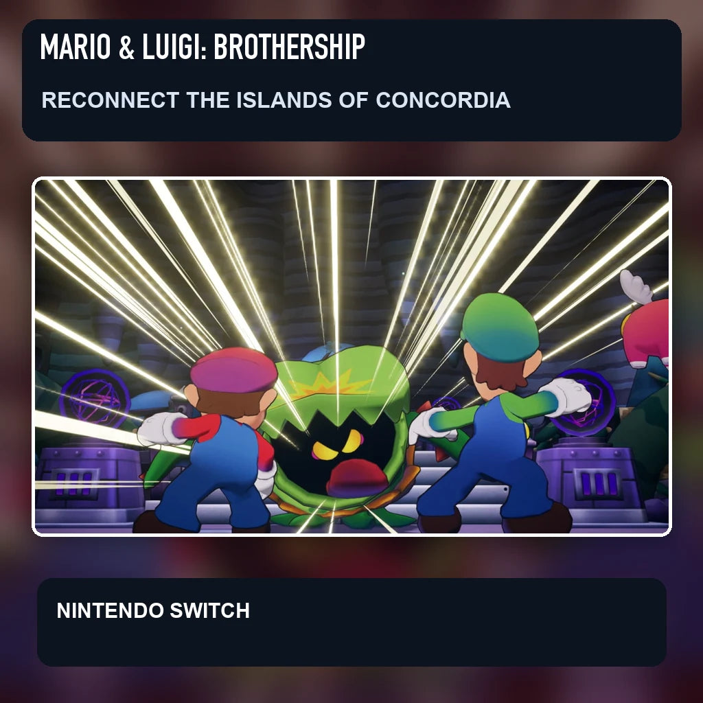 Mario & Luigi: Brothership scene illustrating reconnect the islands of concordia