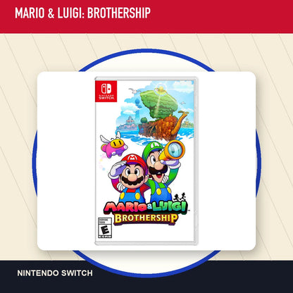 Mario & Luigi: Brothership physical game cover in a minimal catalog layout