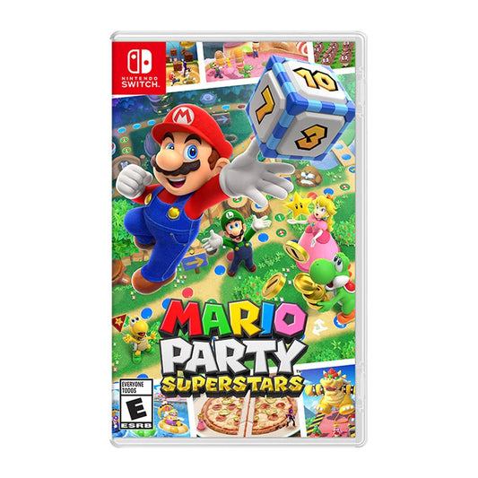 Mario Party Superstars physical Nintendo game cover on a white background