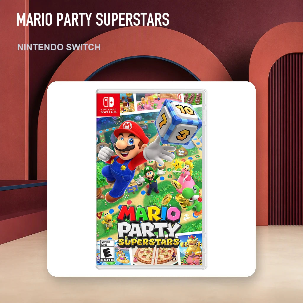 Mario Party Superstars physical game cover in an RGM retro display setting