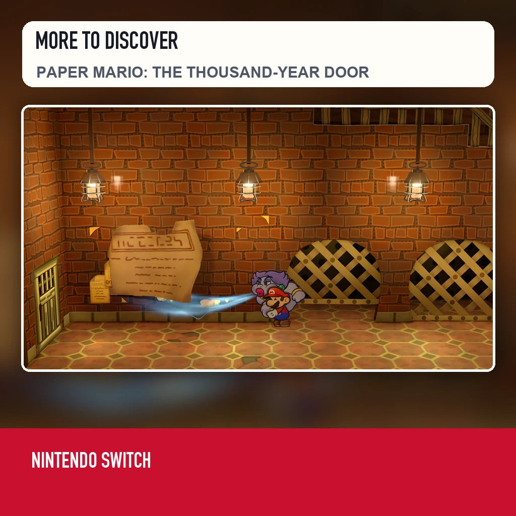 Another scene from Paper Mario: The Thousand-Year Door for Nintendo Switch