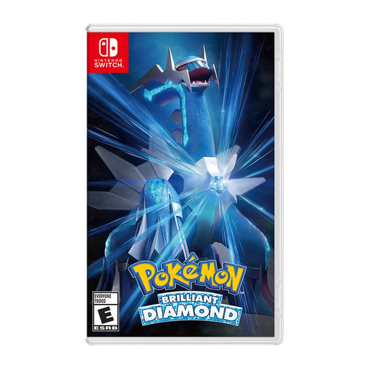 Pokémon Brilliant Diamond physical Nintendo game cover on a white background
