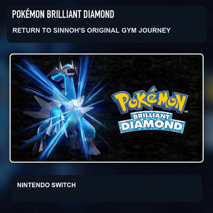 Pokémon Brilliant Diamond key visual highlighting return to sinnoh's original gym journey